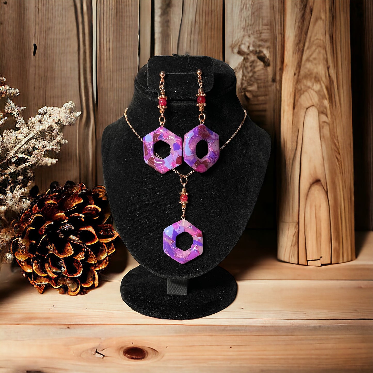 Cosmic Hex with rose bead